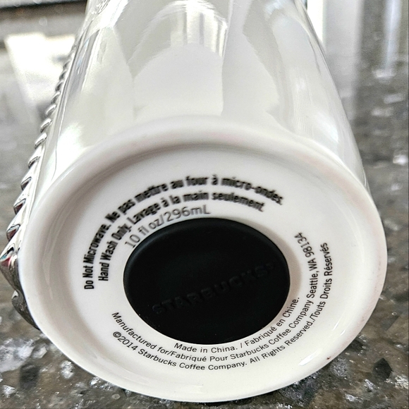 Starbucks 2014 Studded white and chrome tumbler - Picture 3 of 4